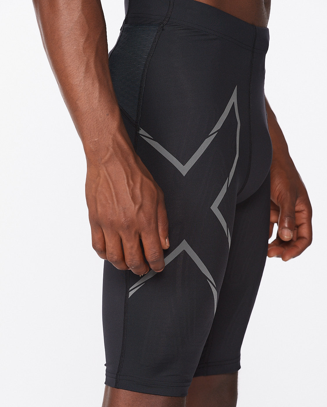 Light Speed Compression Shorts, Black/Black Reflective