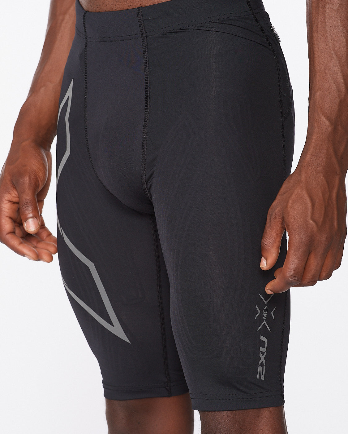 Light Speed Compression Shorts, Black/Black Reflective