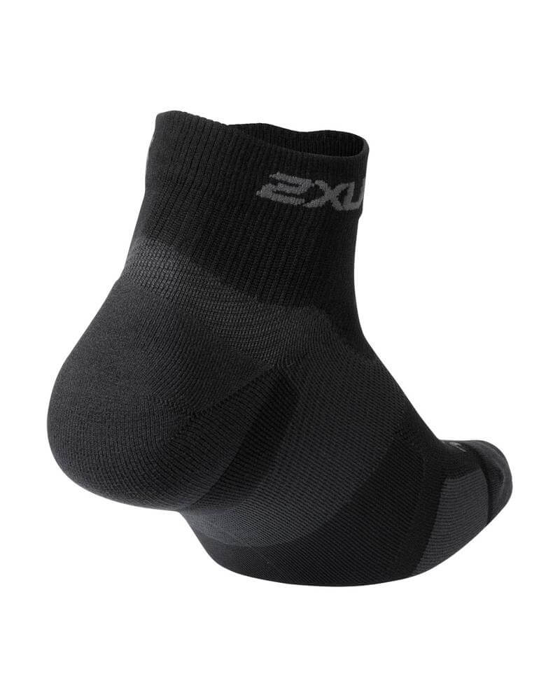 Vectr Light Cushion 1/4 Crew Compression Socks, Black/Titanium