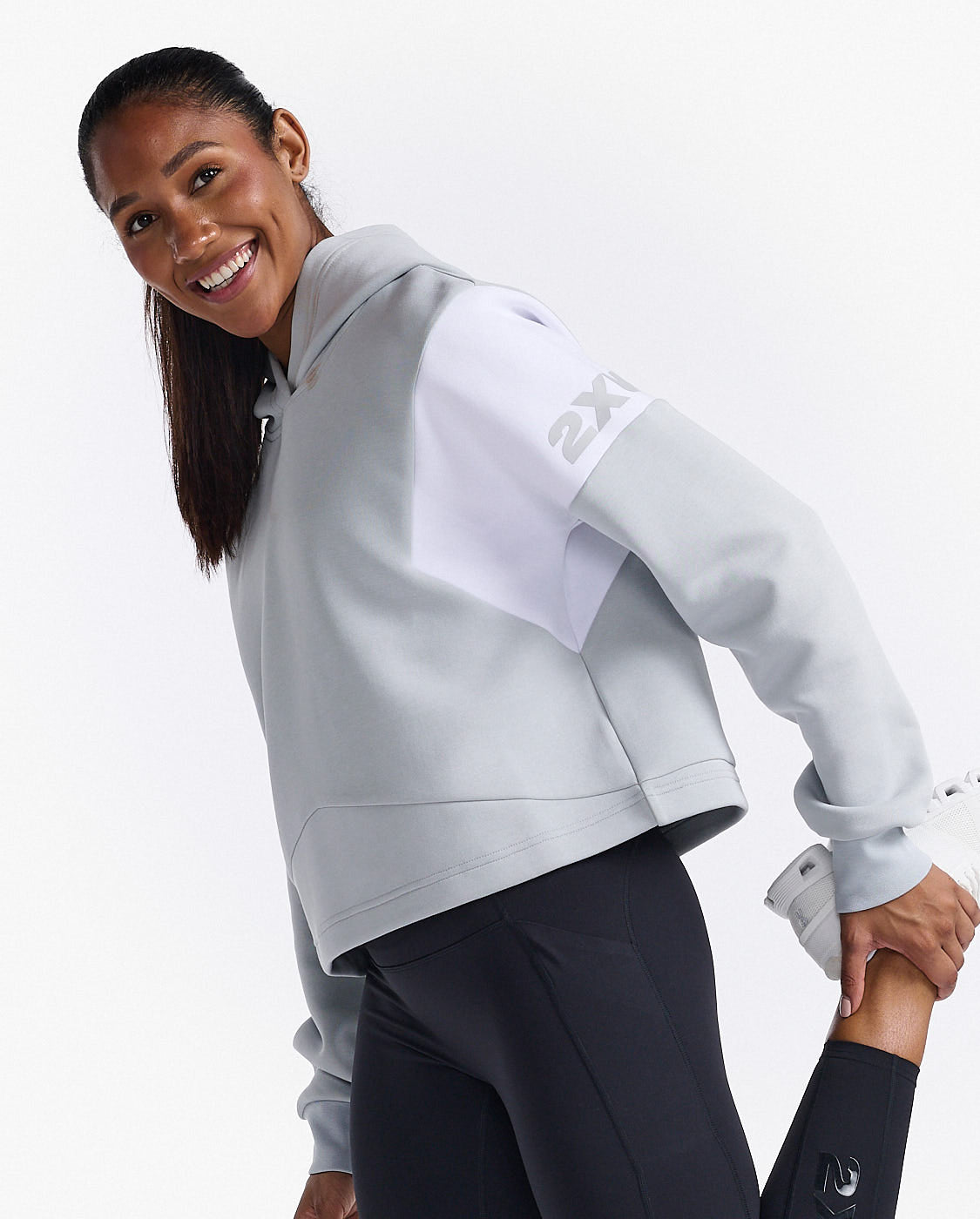 Form Spliced Crop Hoodie