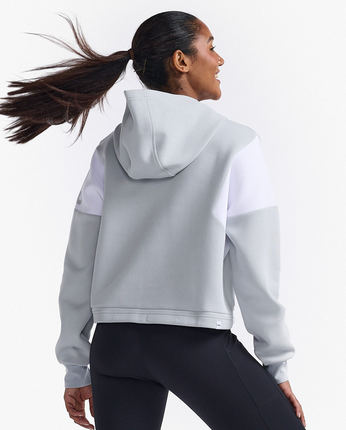 Form Spliced Crop Hoodie