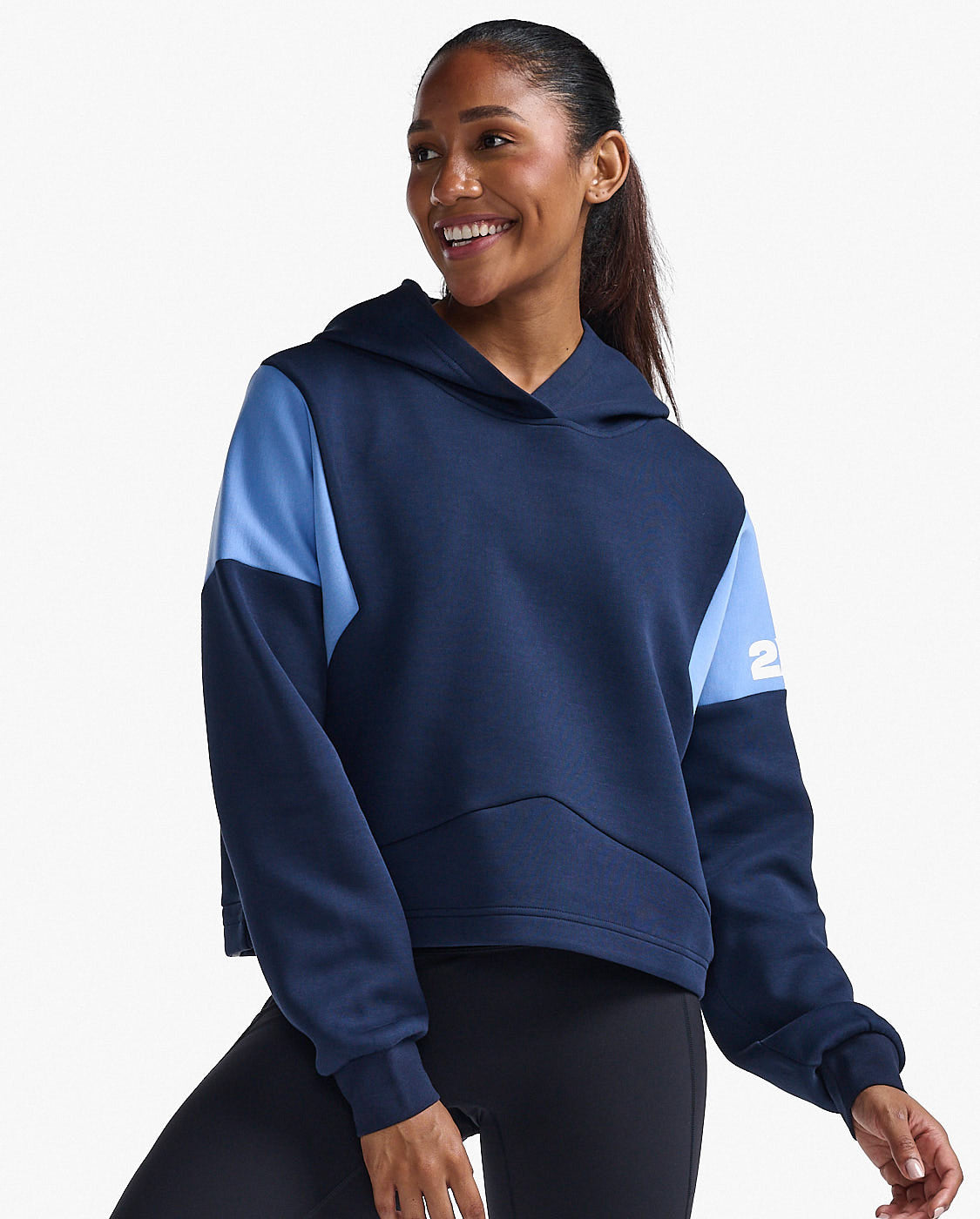 Form Spliced Crop Hoodie