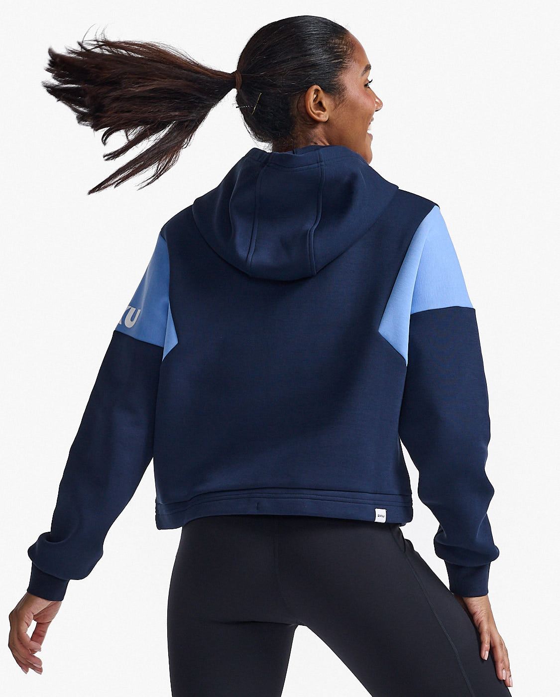 Form Spliced Crop Hoodie
