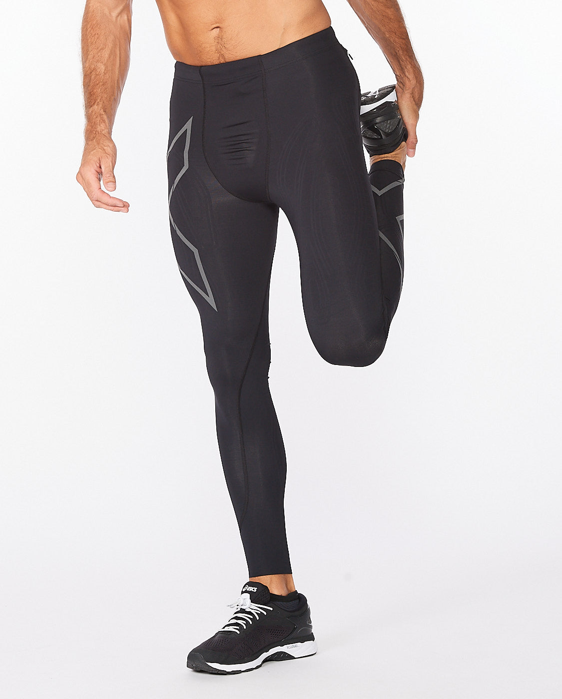 Light Speed Compression Tights, Black/Black Reflective