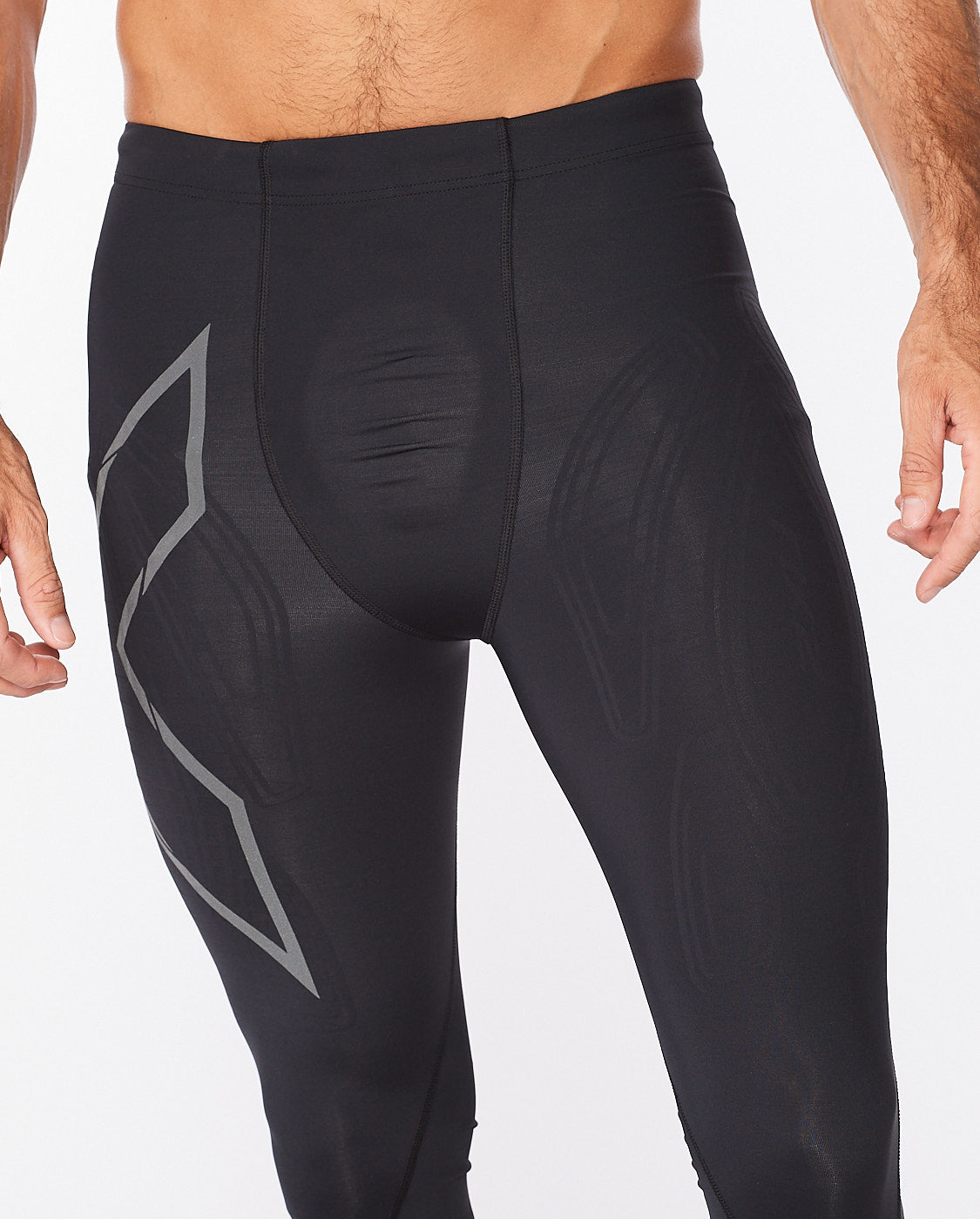 Light Speed Compression Tights, Black/Black Reflective