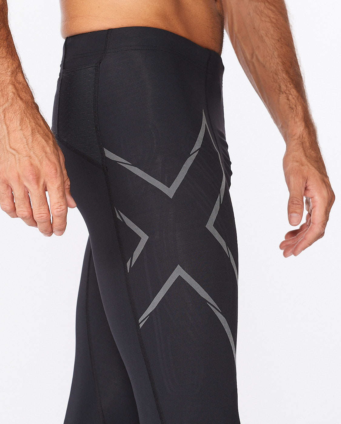 Light Speed Compression Tights, Black/Black Reflective