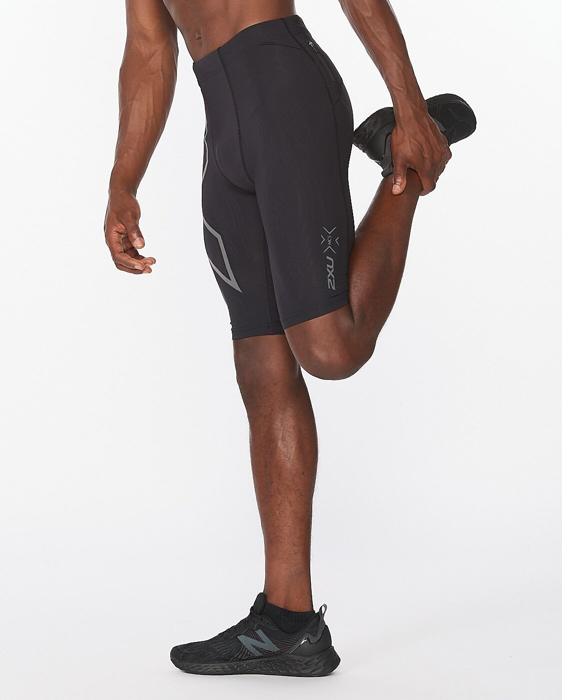 Light Speed Compression Shorts, Black/Black Reflective