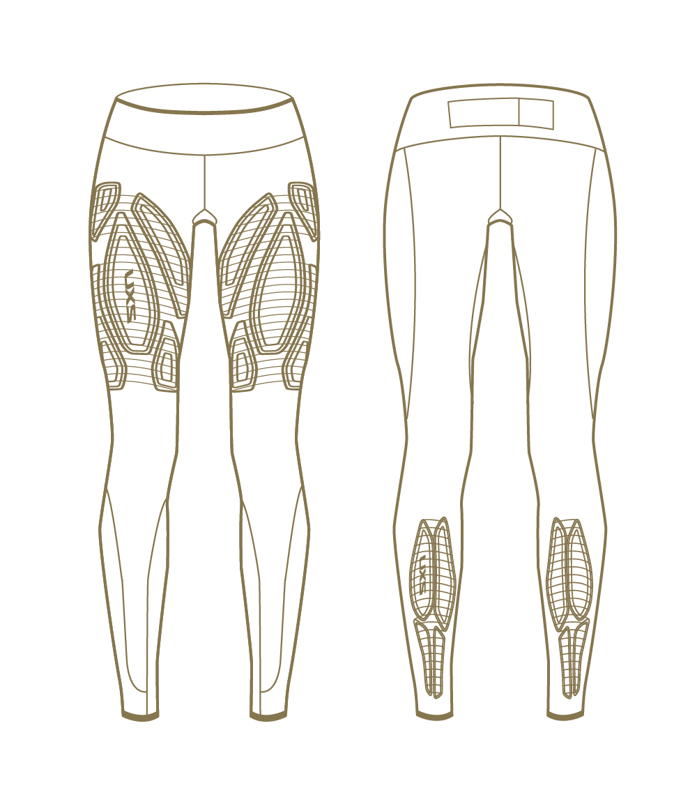 Light Speed Mid-Rise Compression Tights, Black/Black Reflective