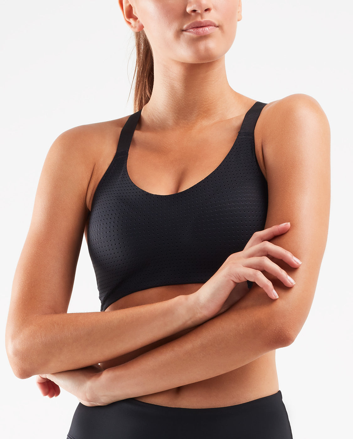 Aero Medium Impact Bra, Black/Black